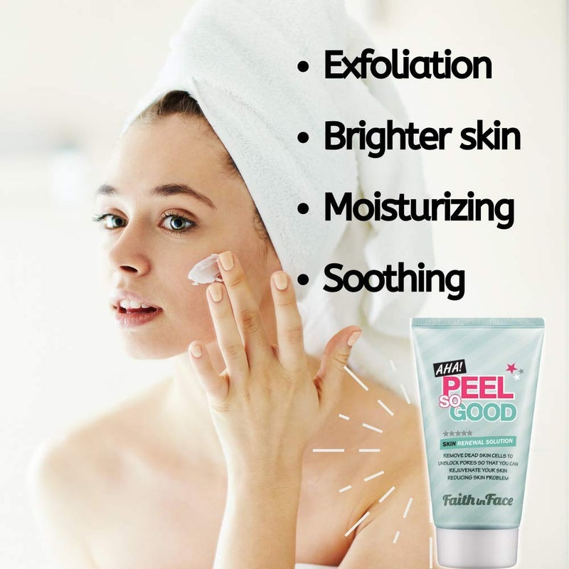 Faith in Face AHA Peel So Good Skin Renewal Peeling Gel, Deep Clean Facial Scrub Revitalize Skins Exfoliate Remove Dead Cells Dark Spot Gentle Brighten Face Korean Skincare, 4.22 fl oz - Image 2